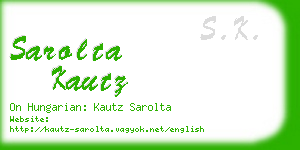 sarolta kautz business card